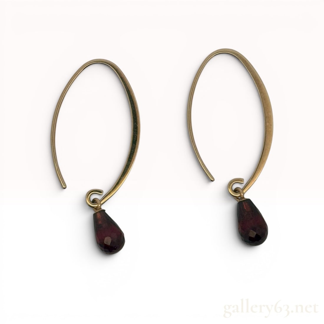 14K Gold Garnet Briolette Earrings (1 of 3)