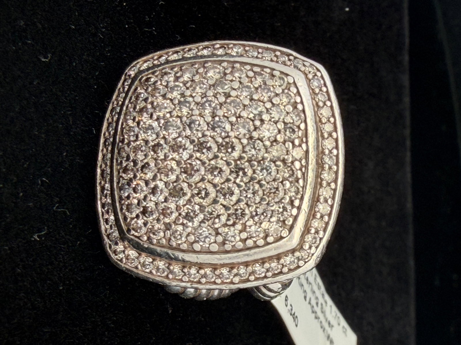 David Yurman Albion Diamond Ring: 1.70cttw diamond ring size 7. 16.3 grams. 16.3 grams
