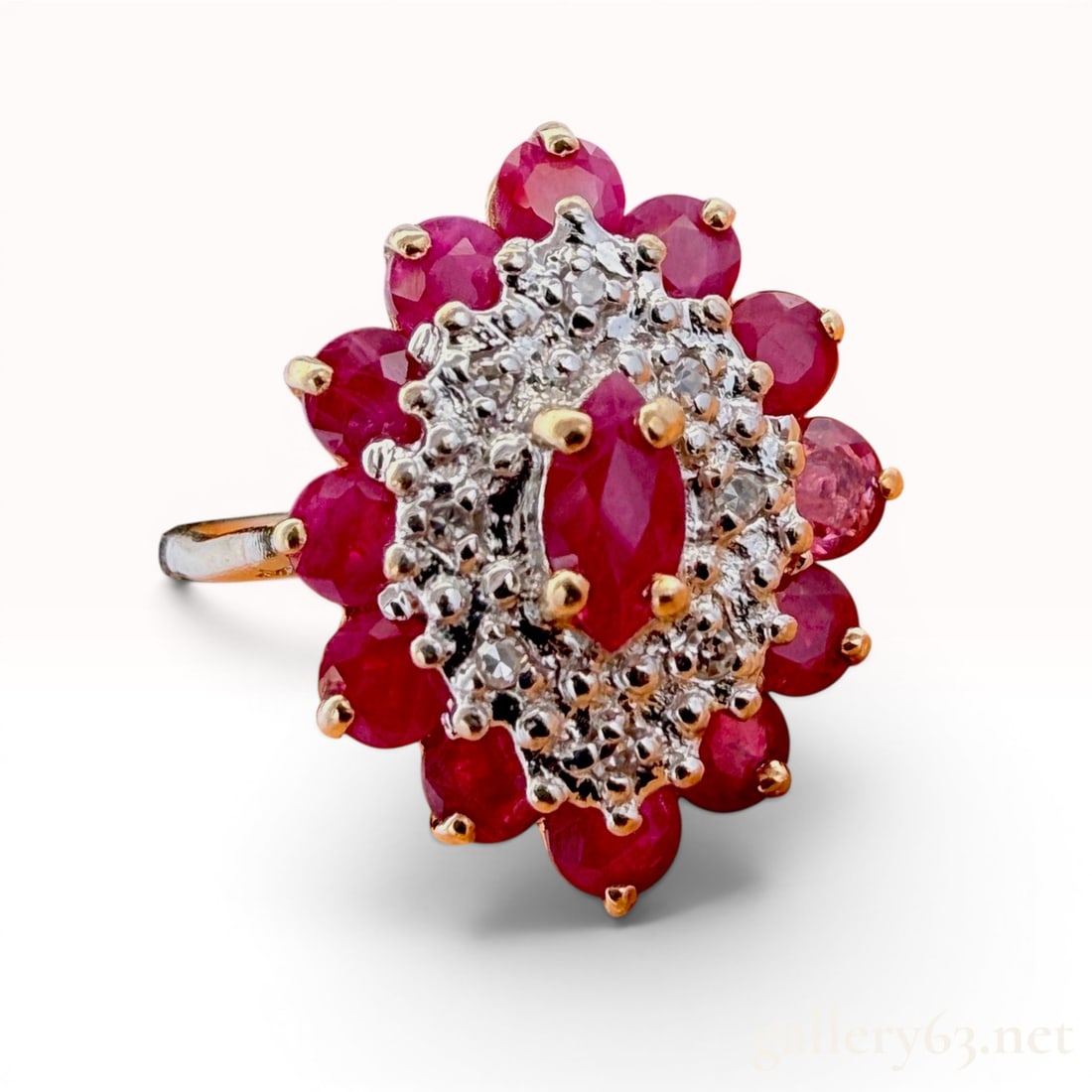 10K Gold Diamond and Ruby Ring (1 of 3)