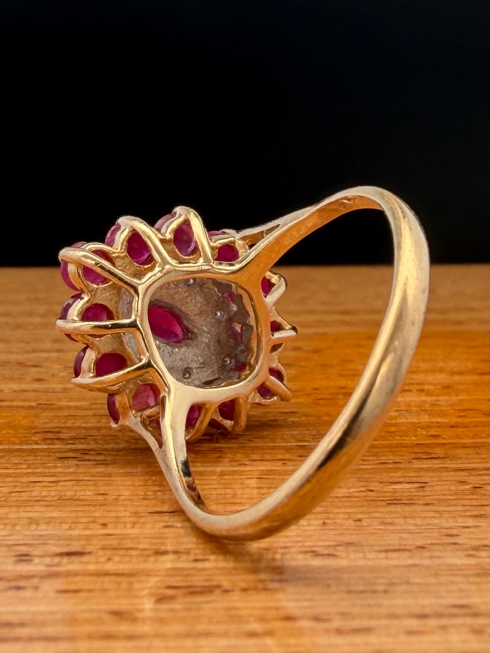 10K Gold Diamond and Ruby Ring - 3