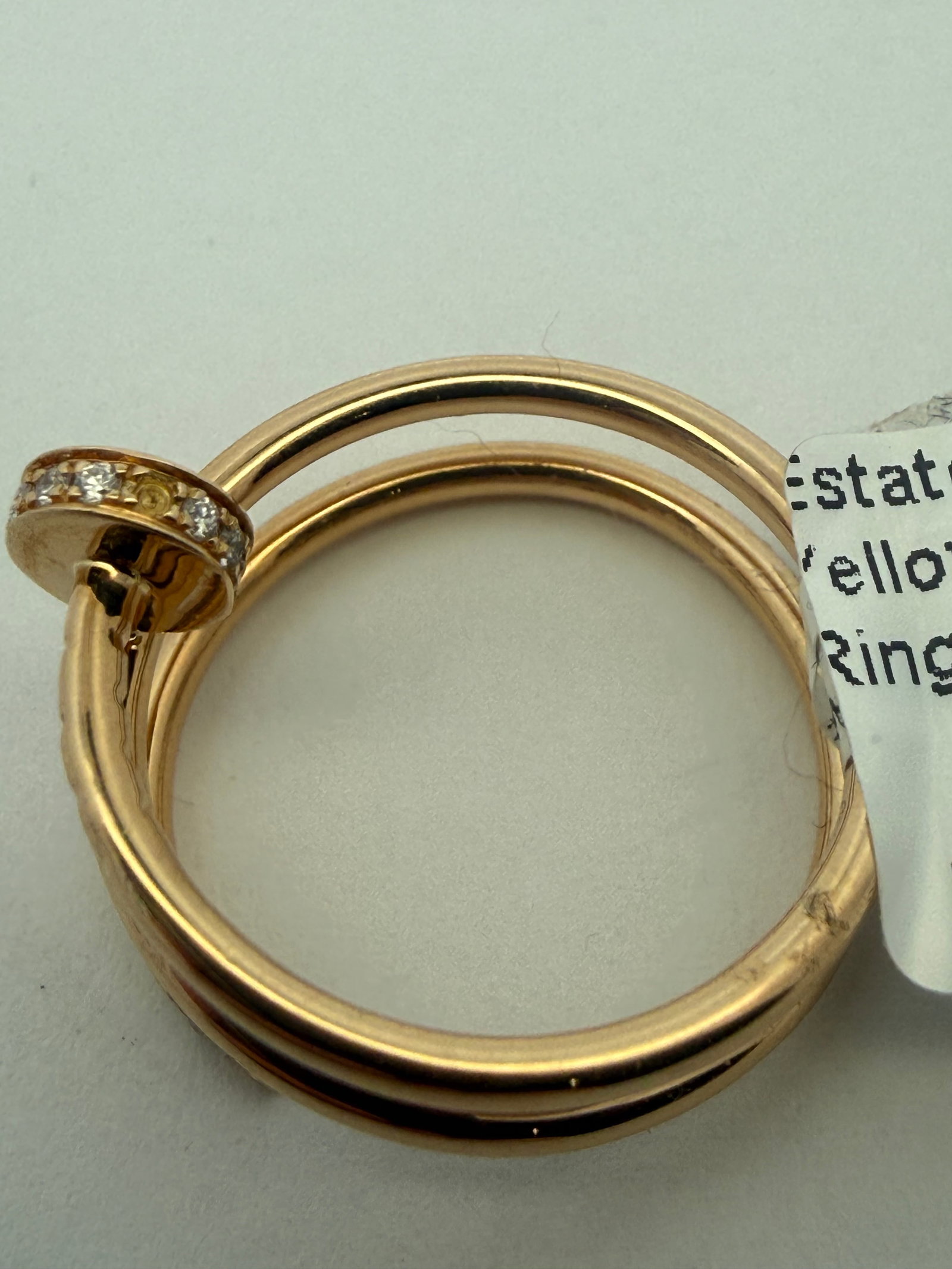 18K Diamond Nail Ring - 2