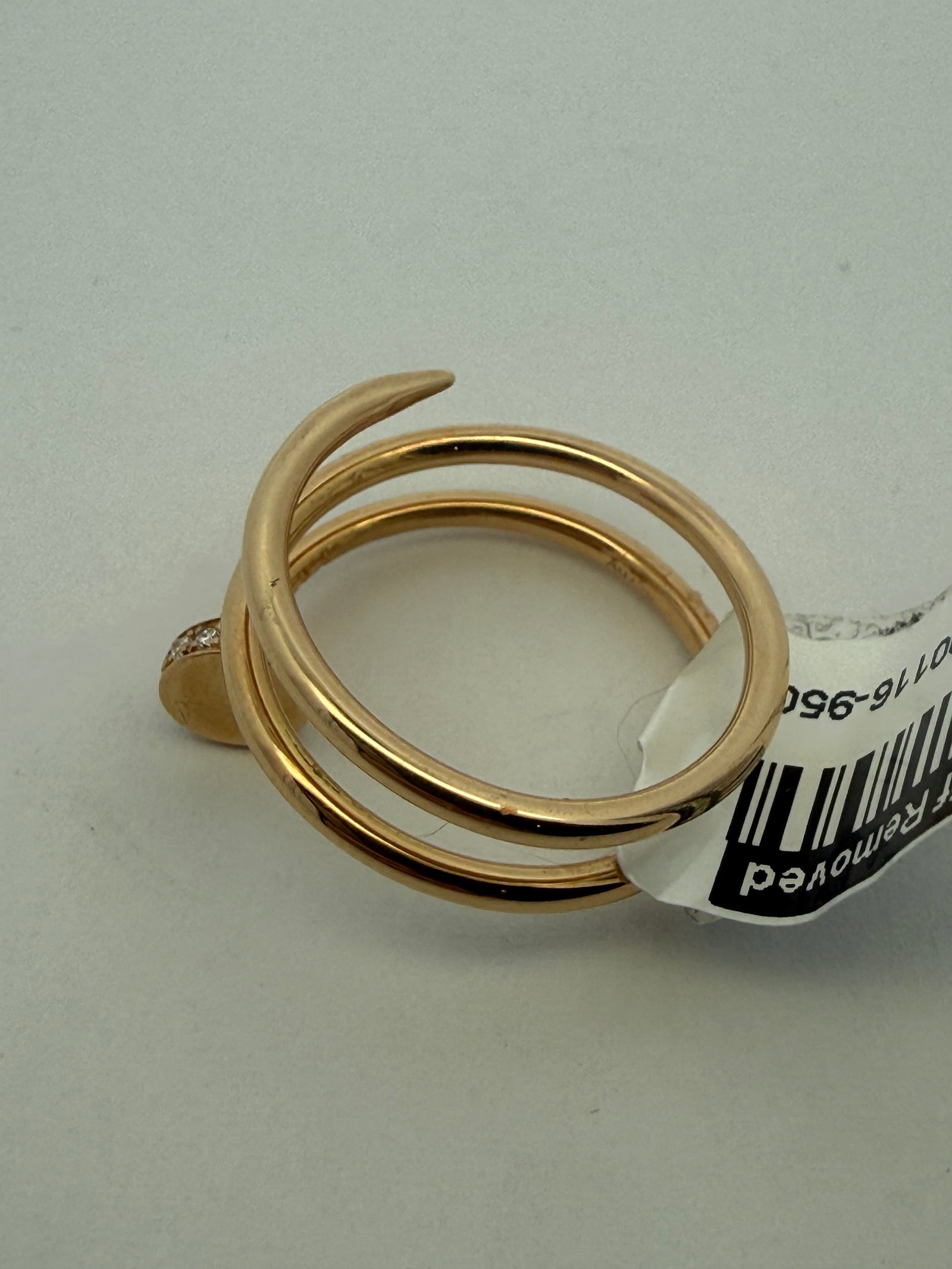 18K Diamond Nail Ring - 3