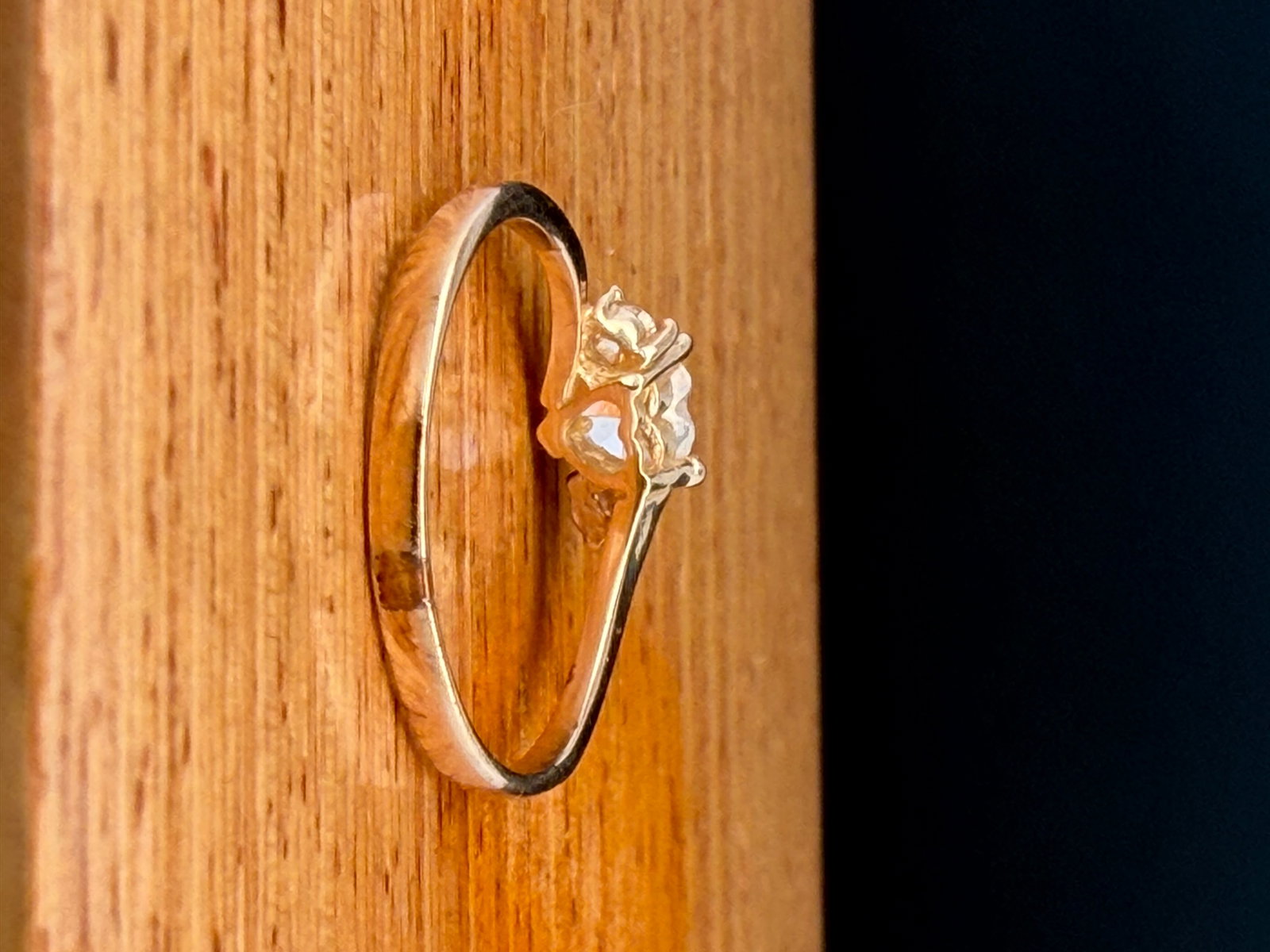 14K Yellow Gold Heart Ring - 3