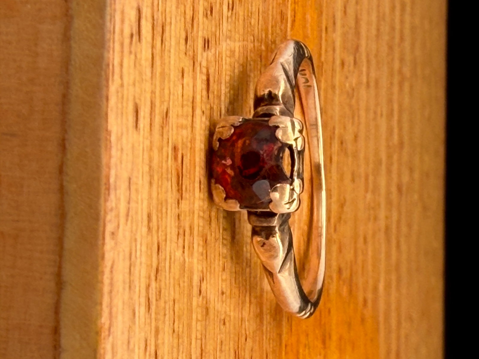 10K Yellow Gold Garnet Ring (1 of 3)