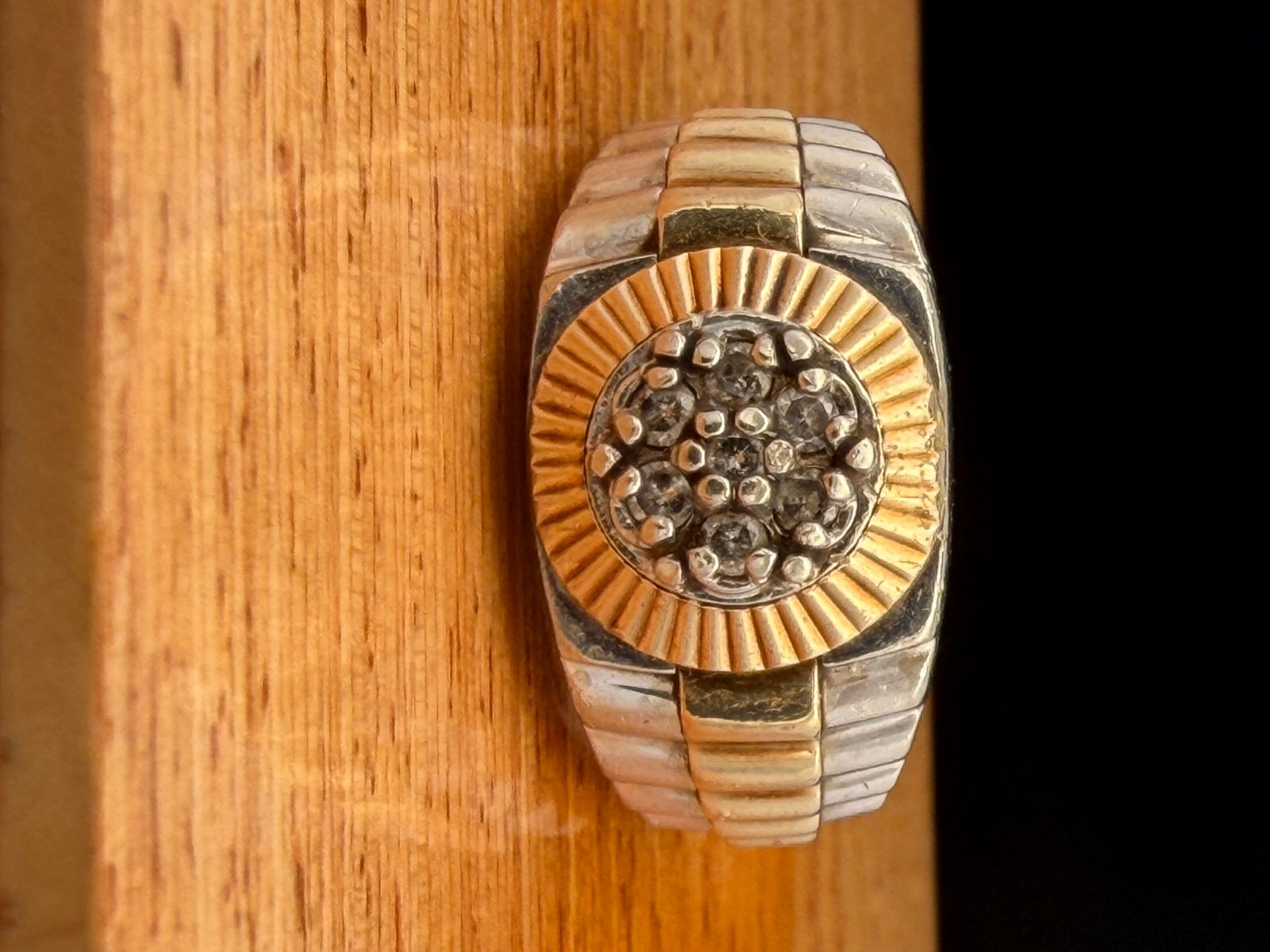 10K Gold Rolex Style Diamond Ring (1 of 4)
