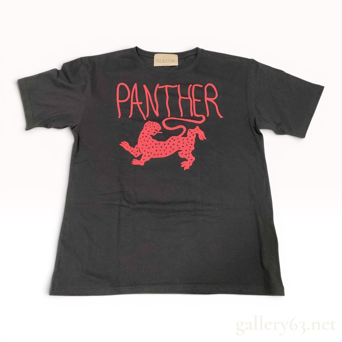 Valentino Black Cotton Panther Graphic T-Shirt (1 of 10)