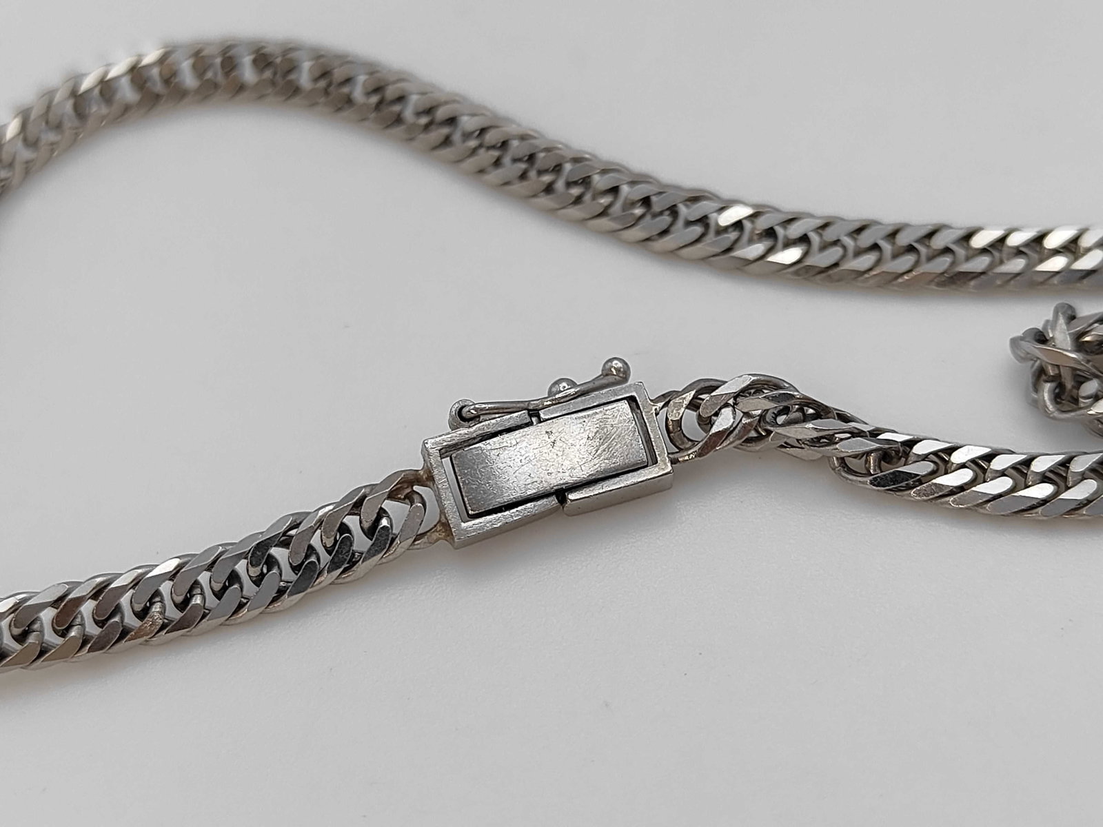 Solid Platinum Pt1000 Double-Curb Link Necklace - 3