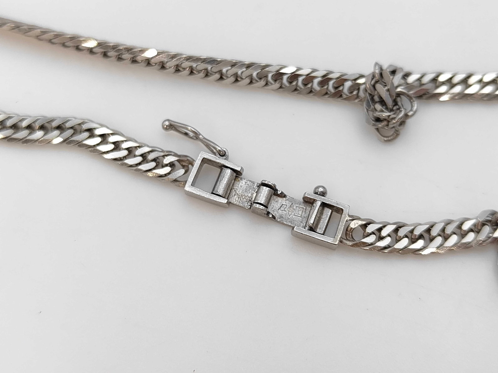 Solid Platinum Pt1000 Double-Curb Link Necklace - 4