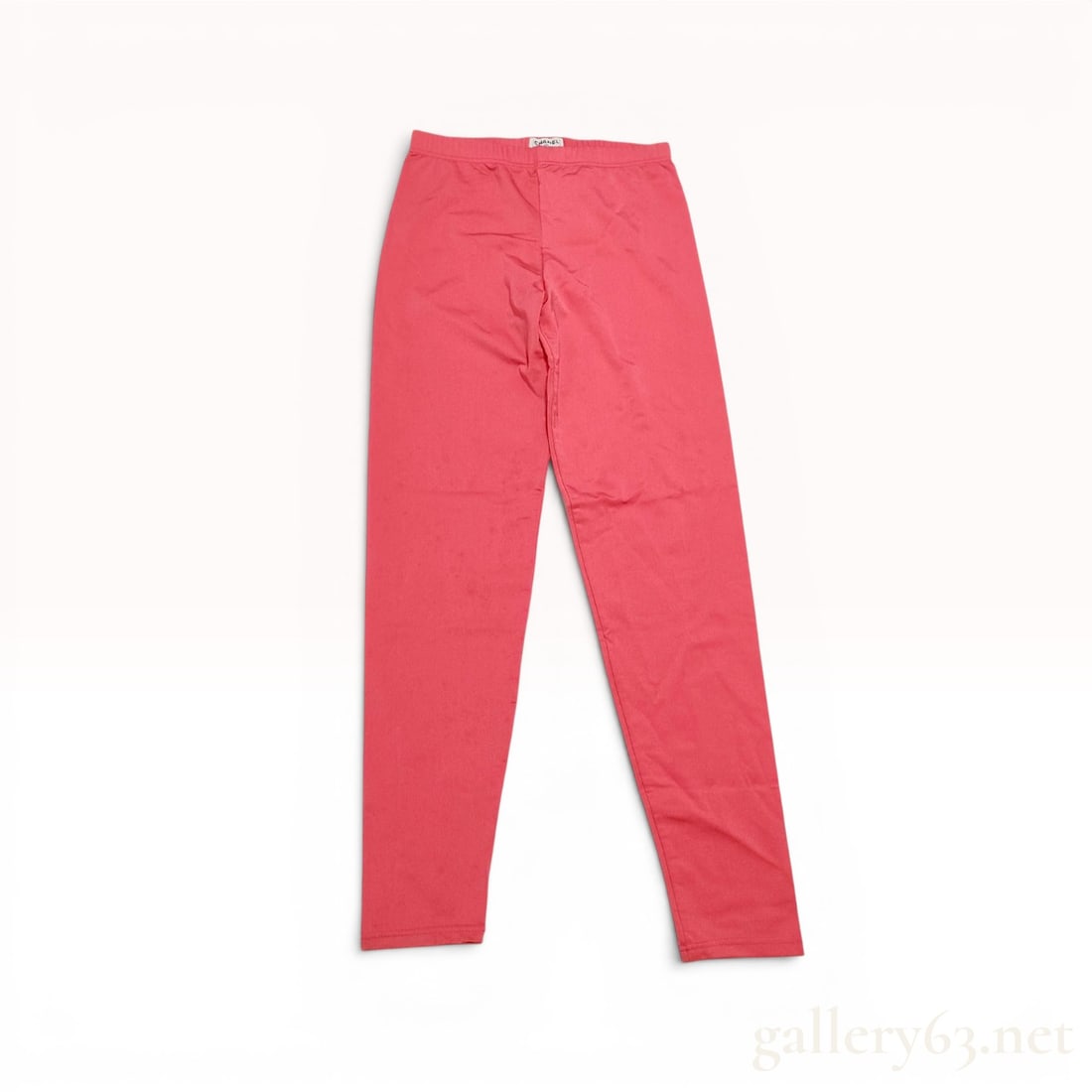 Vintage Chanel Coral Pink Stretch Jersey Leggings Size 38 (1 of 10)