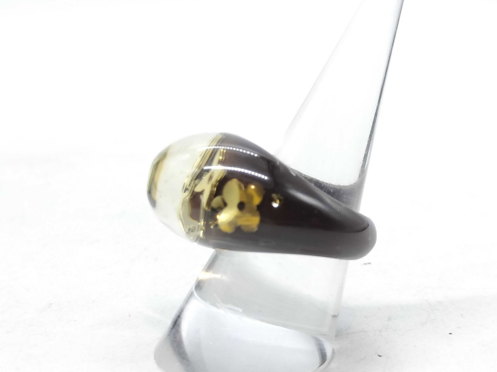 Louis Vuitton Inclusion Resin Monogram Dome Ring - 2