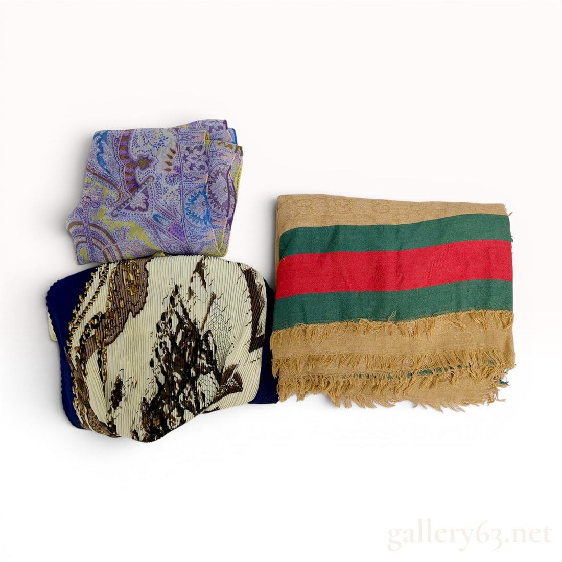 A Trio of Designer Scarves including Gucci and Etro (1 of 10)