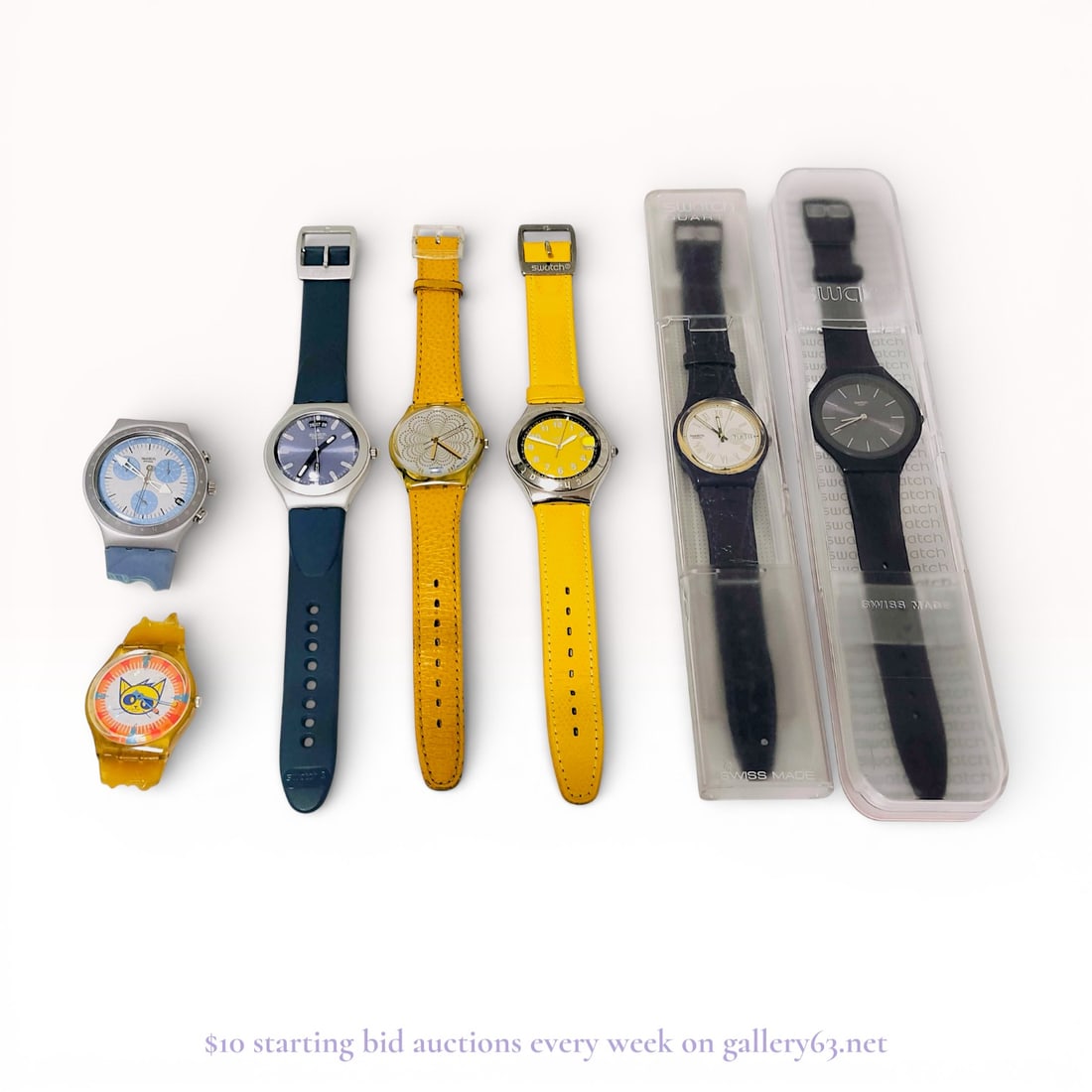 A Collection of Seven Swatch Quartz Wristwatches (1 of 5)