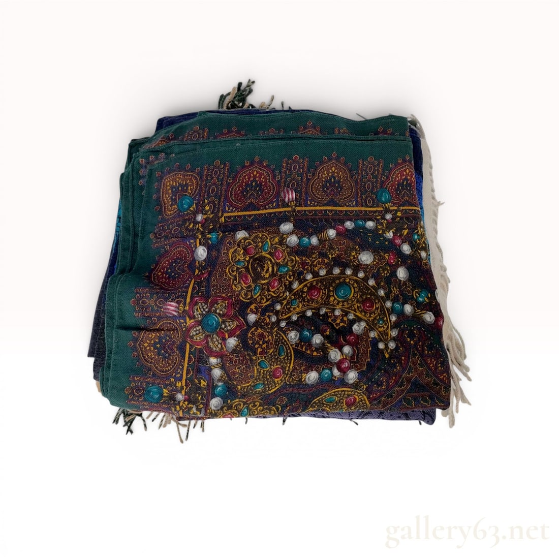 An Assortment of Designer Scarves and Shawls Including Nina Ricci, Pierre Cardin, and Trussardi (1 of 5)