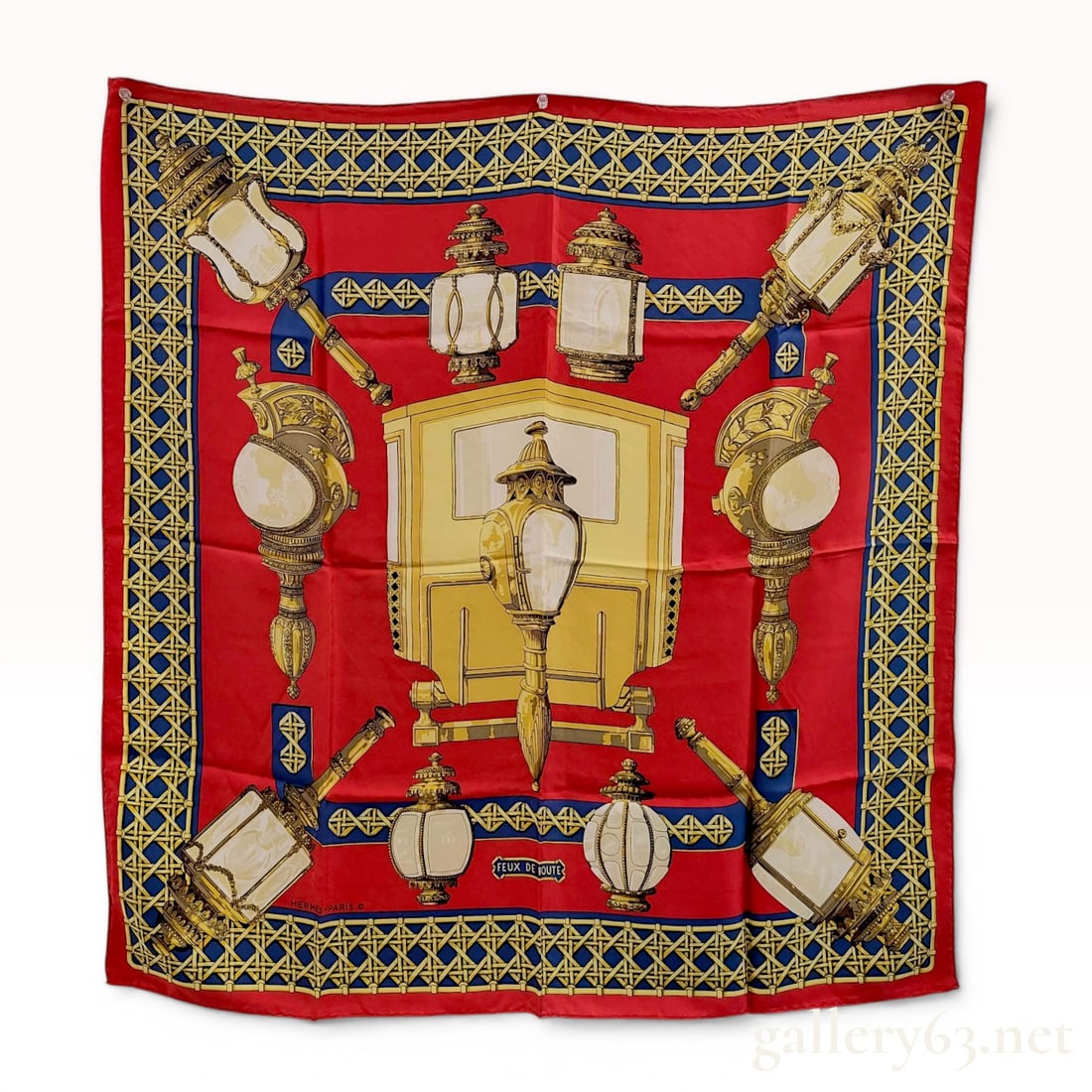 Hermes Paris Feux de Route Silk Carre 90 Scarf (1 of 6)