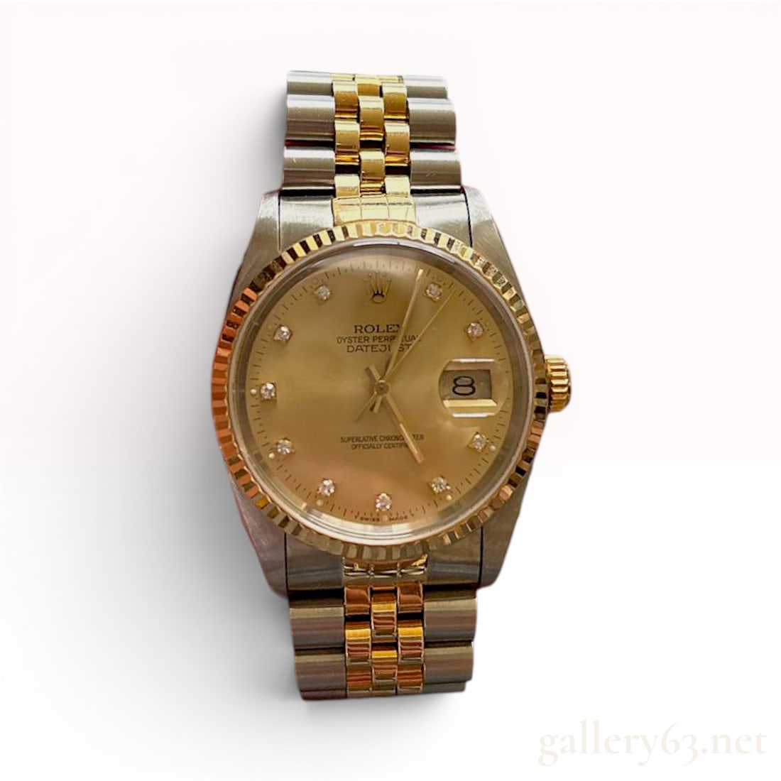 Rolex Datejust Reference 16233 Stainless Steel and 18 Karat Yellow Gold Wristwatch with Factory (1 of 10)