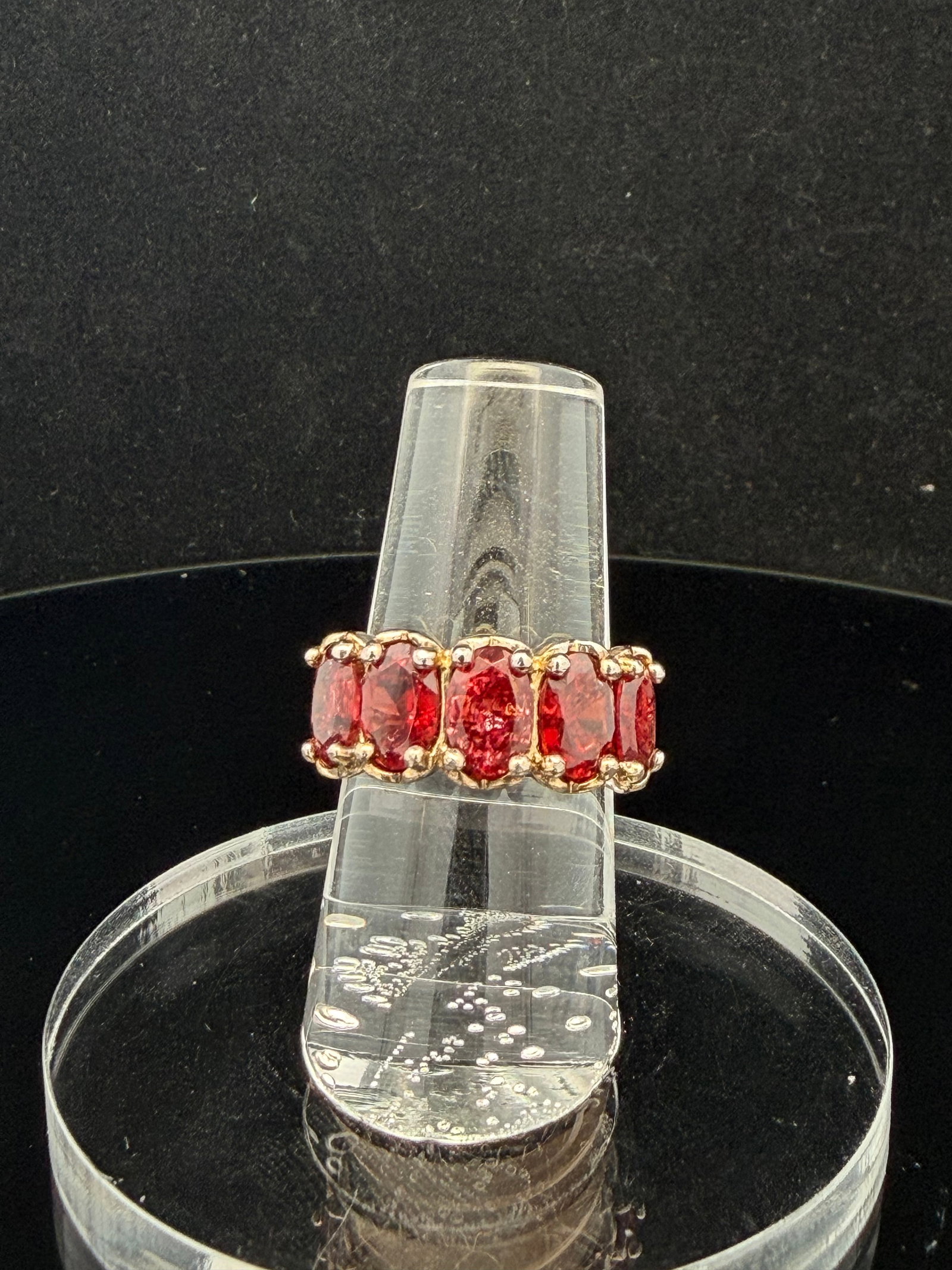 Sterling Silver Garnet Ring - 2