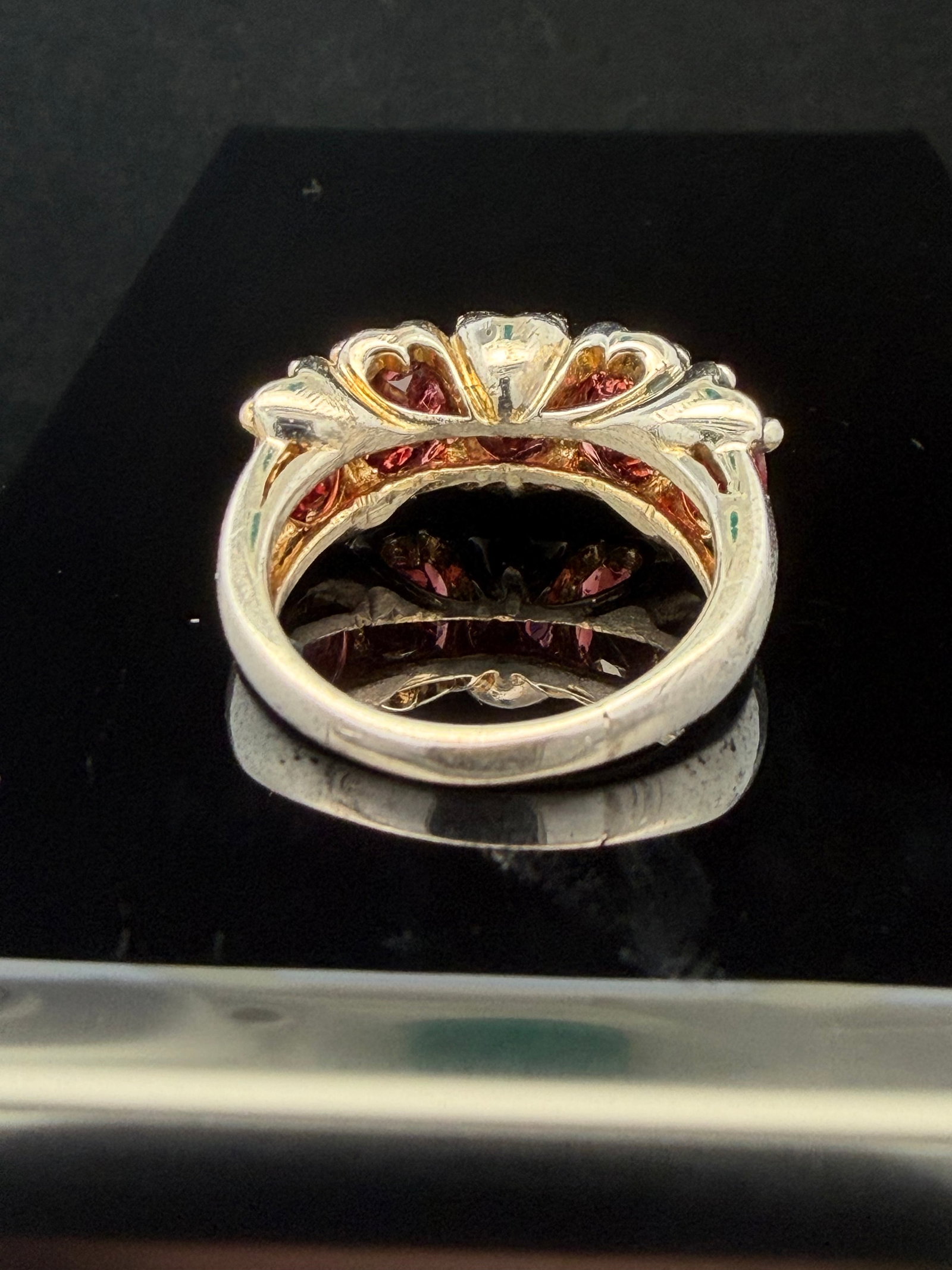 Sterling Silver Garnet Ring - 4