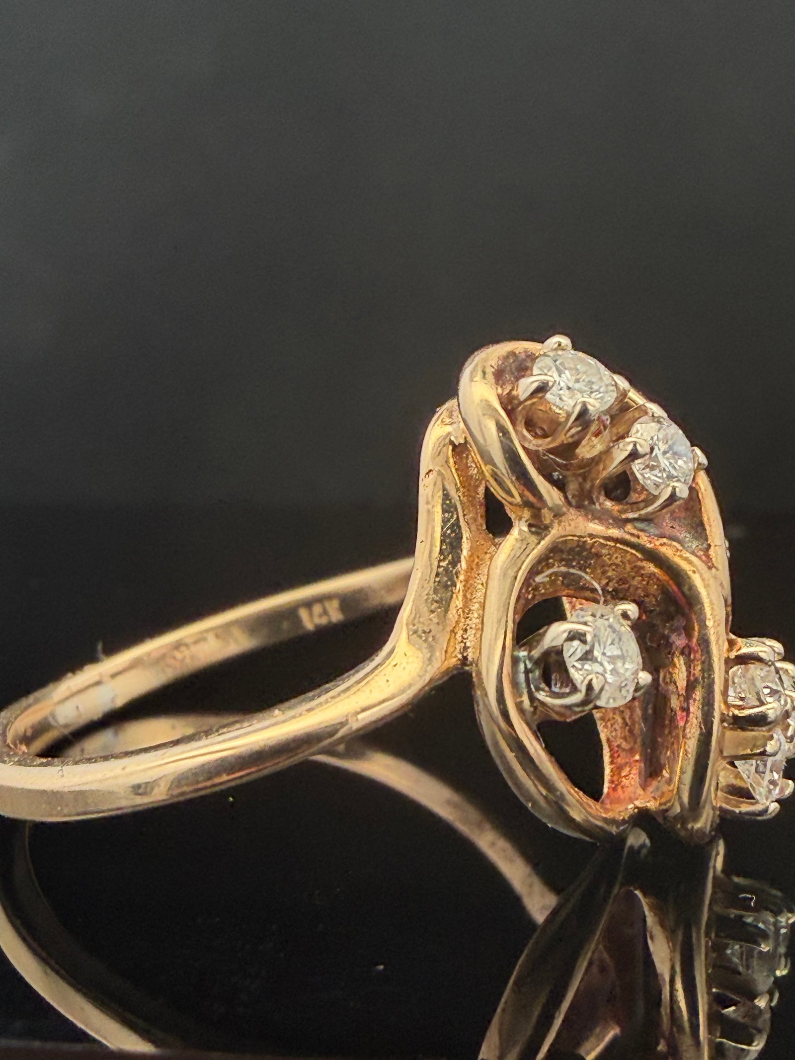 14K Diamond Ring - 2