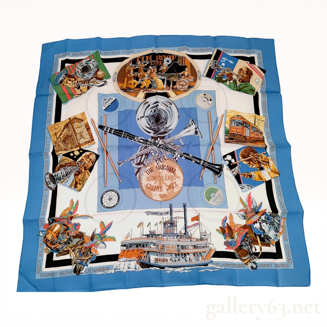 Hermes The Original New Orleans Creole Jazz 1923 Silk Scarf by Loic Dubigeon (1 of 10)