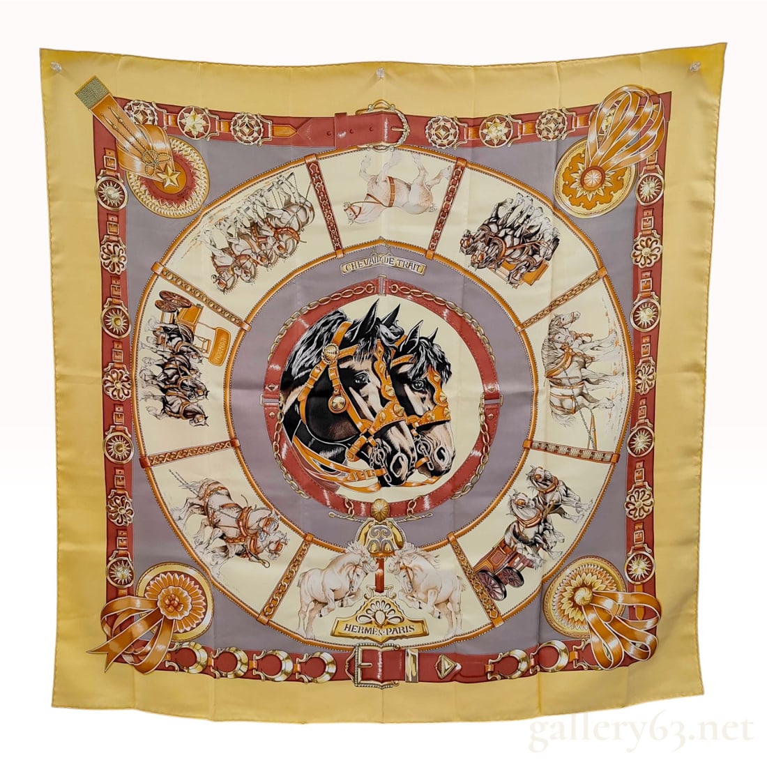 Hermes Paris Chevaux de Trait Silk Scarf (1 of 7)