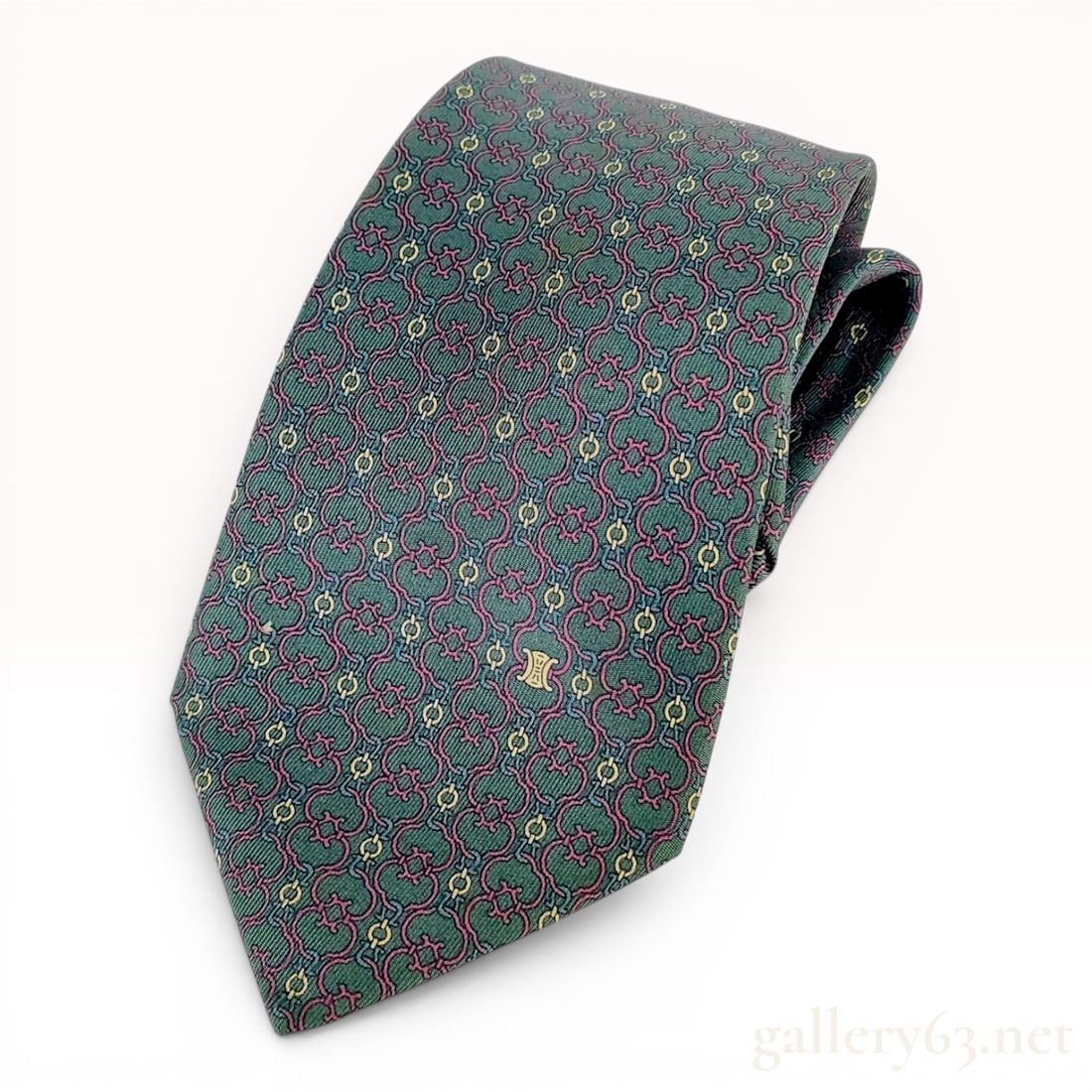 Celine Paris Geometric Pattern Silk Necktie (1 of 10)