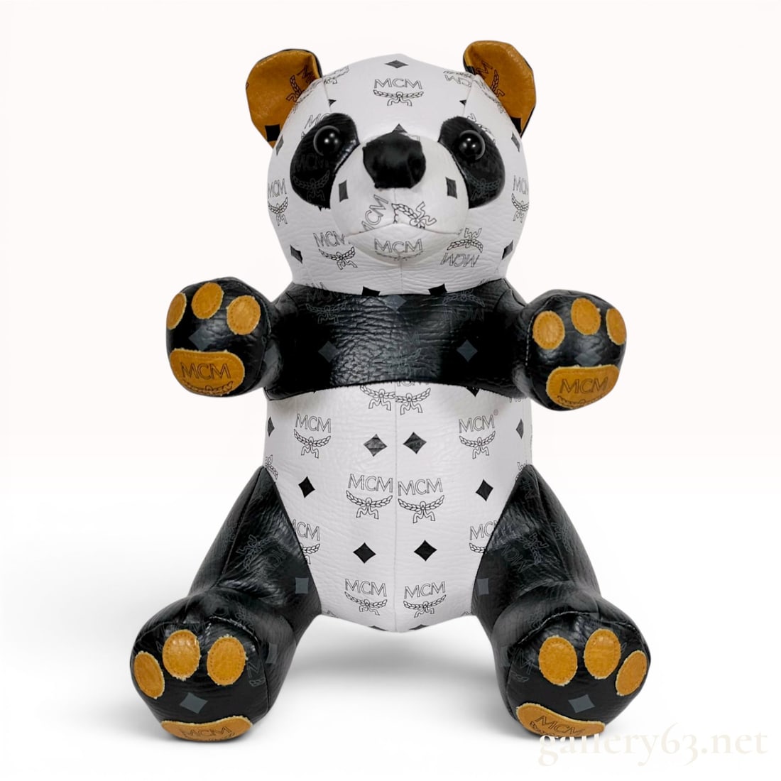 MCM Visetos Monogram Panda Decorative Plush Doll (1 of 10)