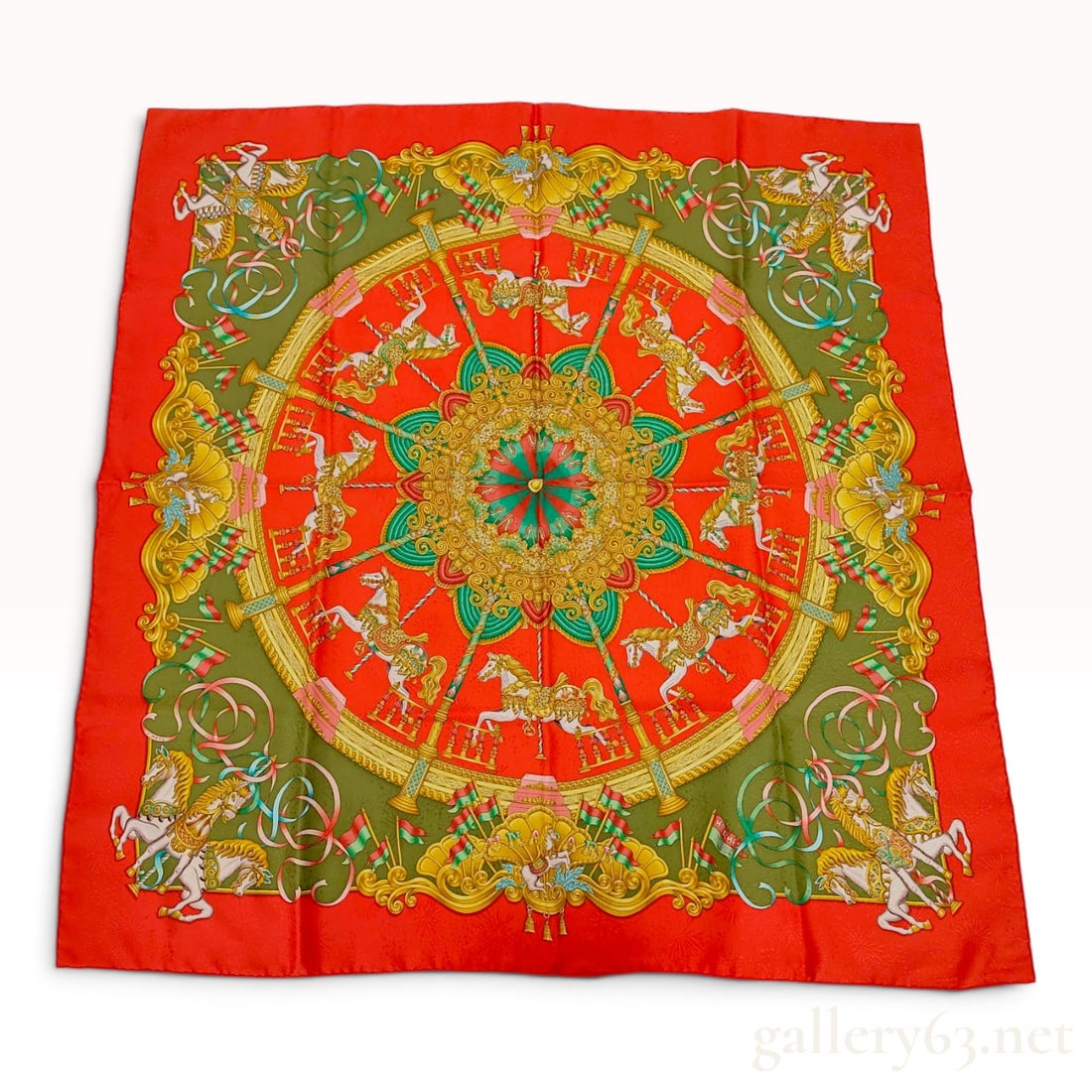 Hermes Luna Park Jacquard Silk Scarf by Joachim Metz: This authentic Hermes Paris silk scarf features the Luna Park pattern designed by artist Joachim Metz. The scarf is constructed from silk jacquard, which includes a subtle woven starburst or firework 
