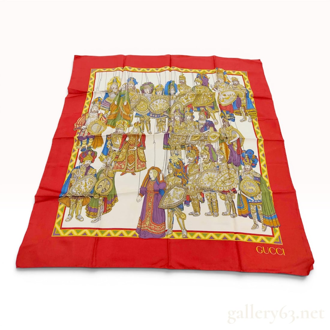 Vintage Gucci Sicilian Puppet Theater Silk Scarf (1 of 10)