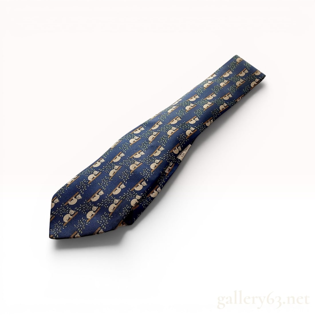 Hermes Paris Silk Koala Motif Necktie (1 of 7)