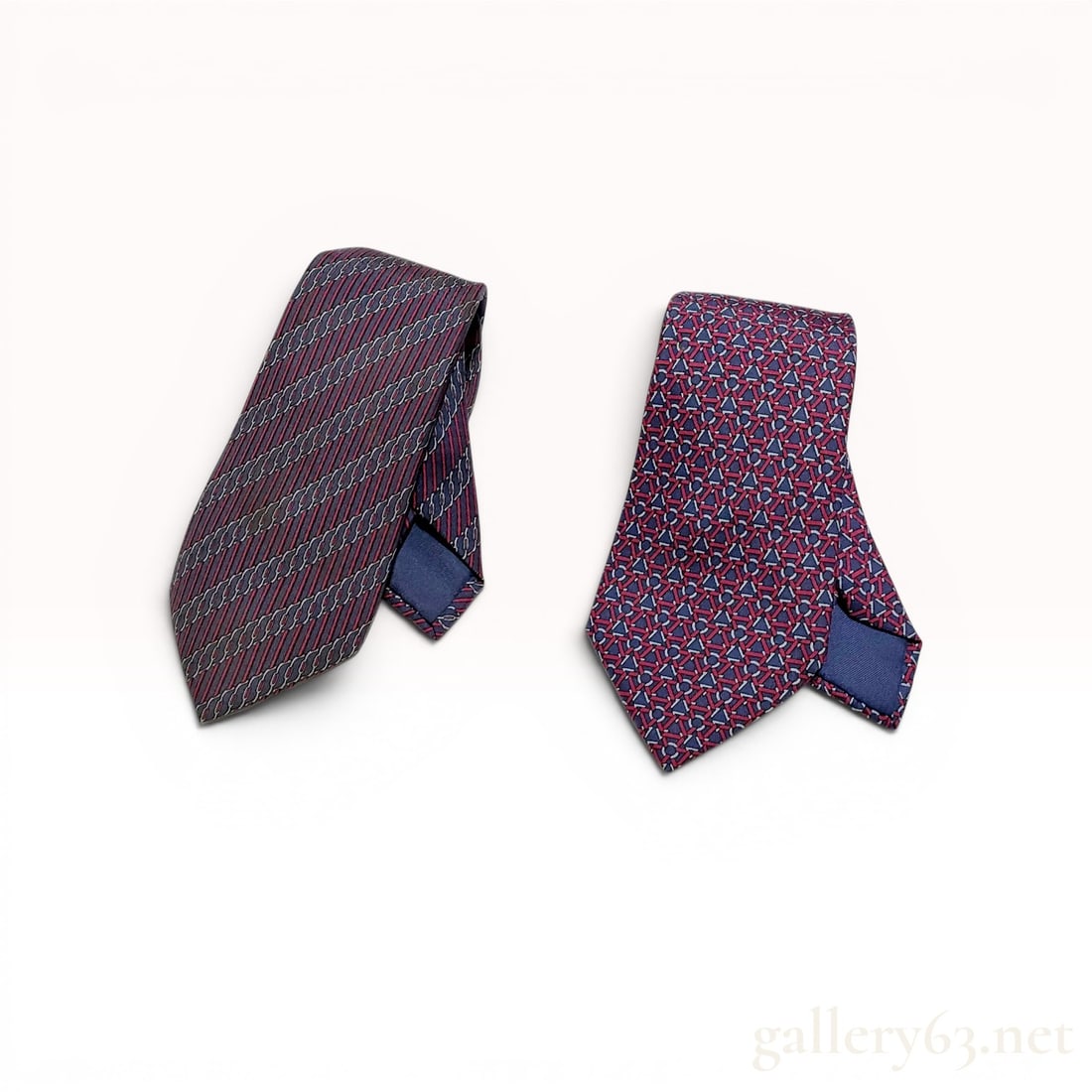 Two Hermes Silk Neckties (1 of 10)
