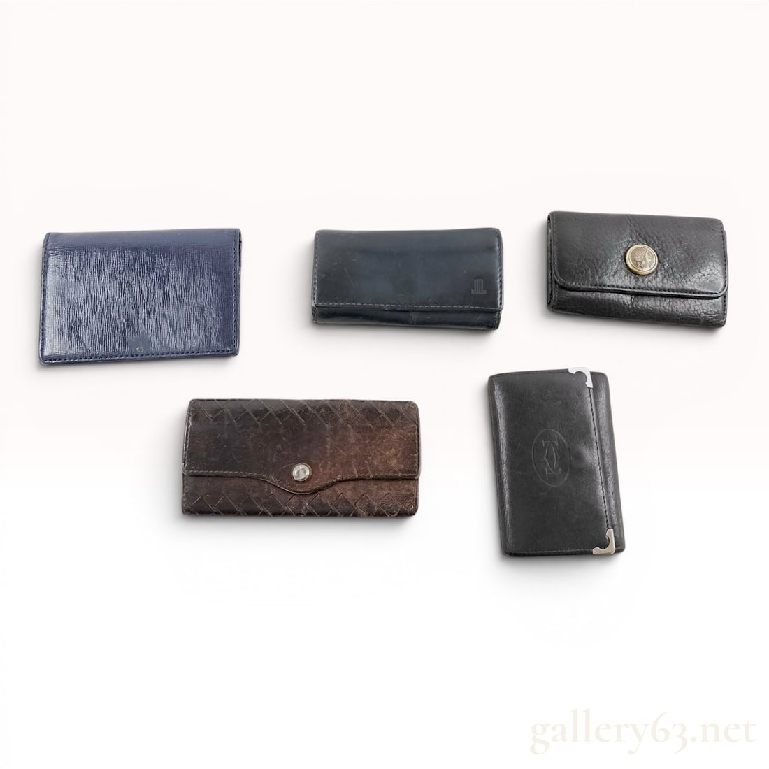 A Collection of Five Designer Leather Key Cases - Cartier, Bvlgari, Bottega Veneta, and Lanvin (1 of 10)