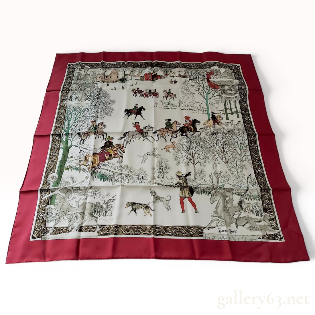 Hermes L'Hiver Silk Carre Scarf by Philippe Ledoux (1 of 10)