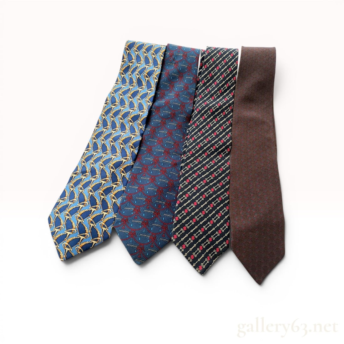 A Lot of Four Celine Paris Silk Neckties (1 of 10)