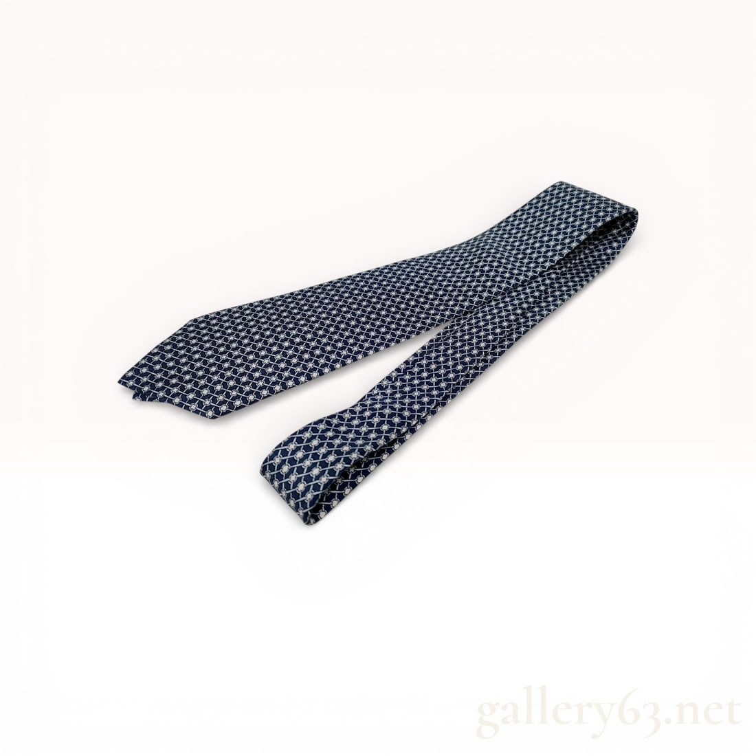 Hermes Silk Geometric Lattice Necktie (1 of 10)
