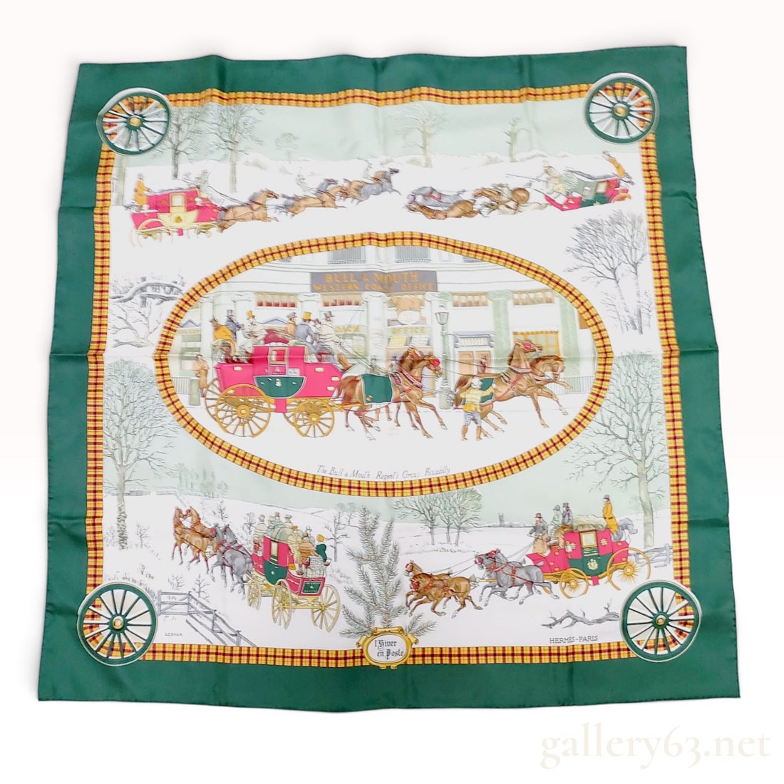 Hermes L'Hiver en Poste Silk Scarf by Philippe Ledoux (1 of 10)