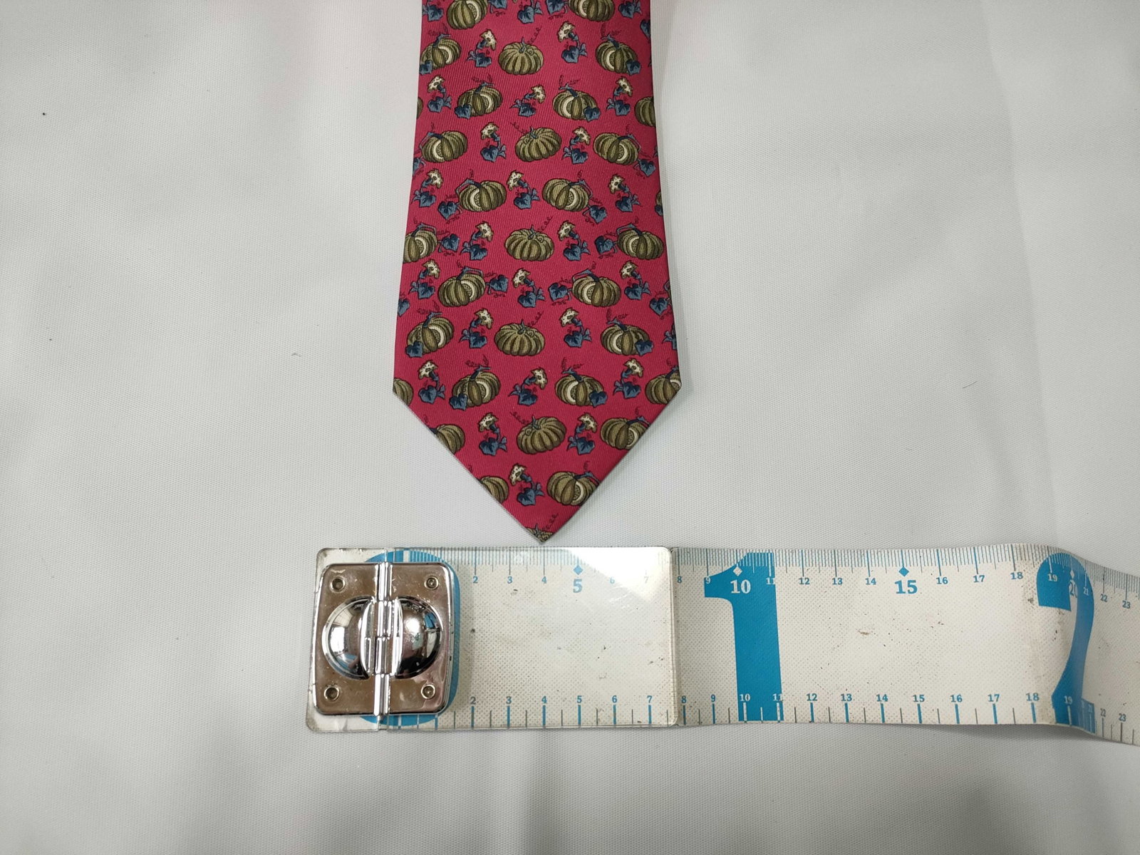 Hermes Silk Necktie with Pumpkin and Squash Pattern - 3