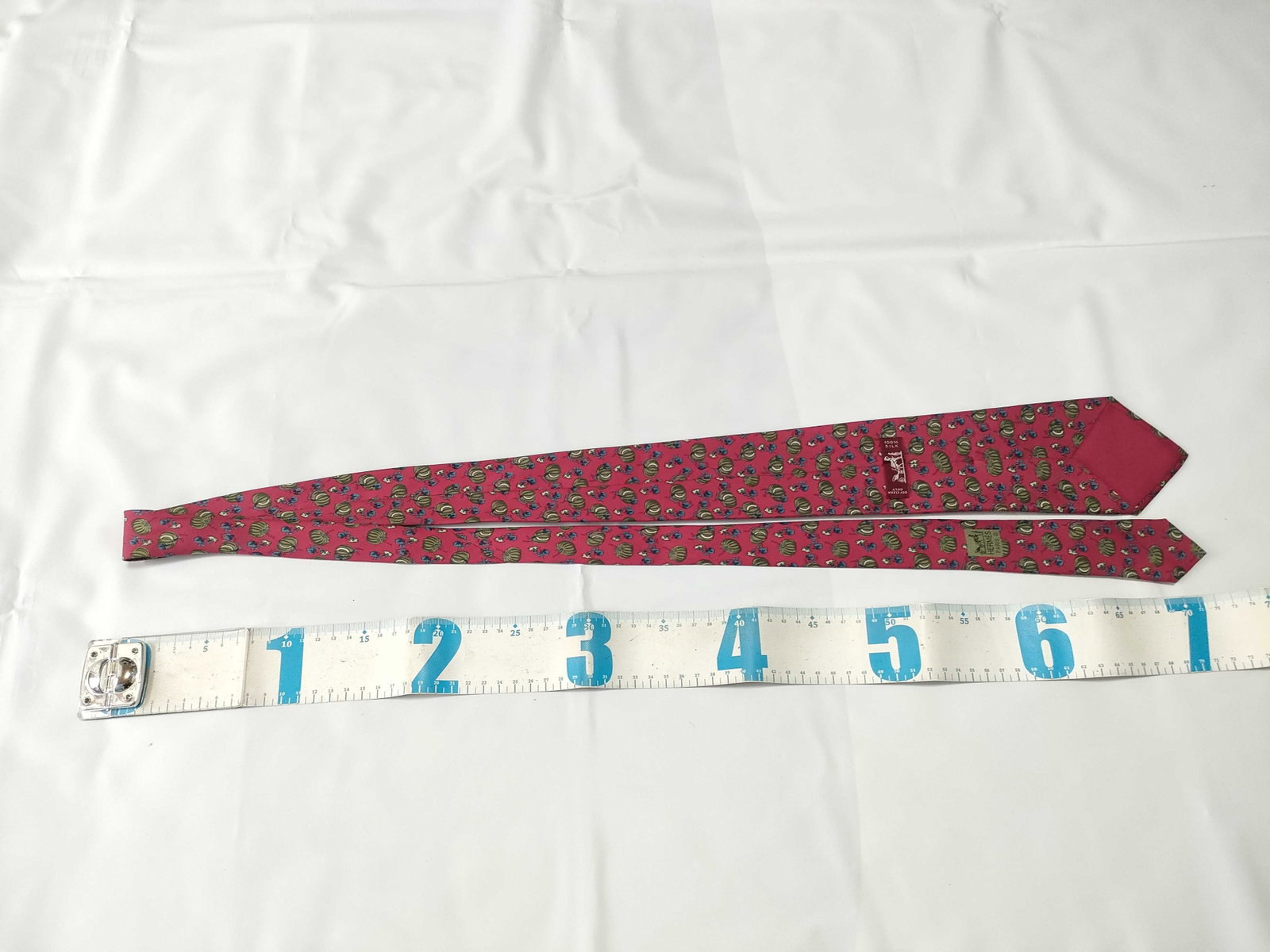 Hermes Silk Necktie with Pumpkin and Squash Pattern - 4