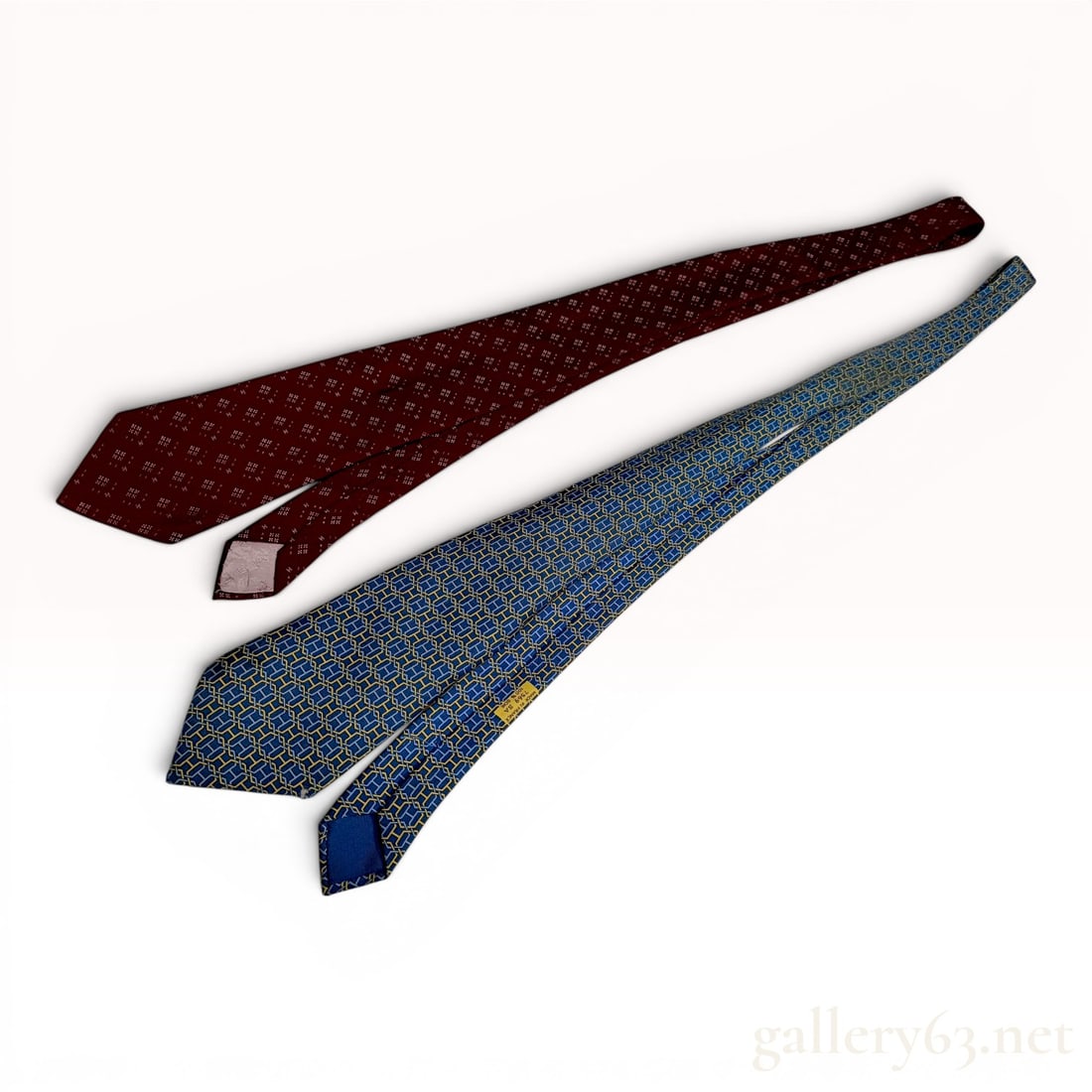Two Designer Silk Neckties by Chanel and Hermes (1 of 10)