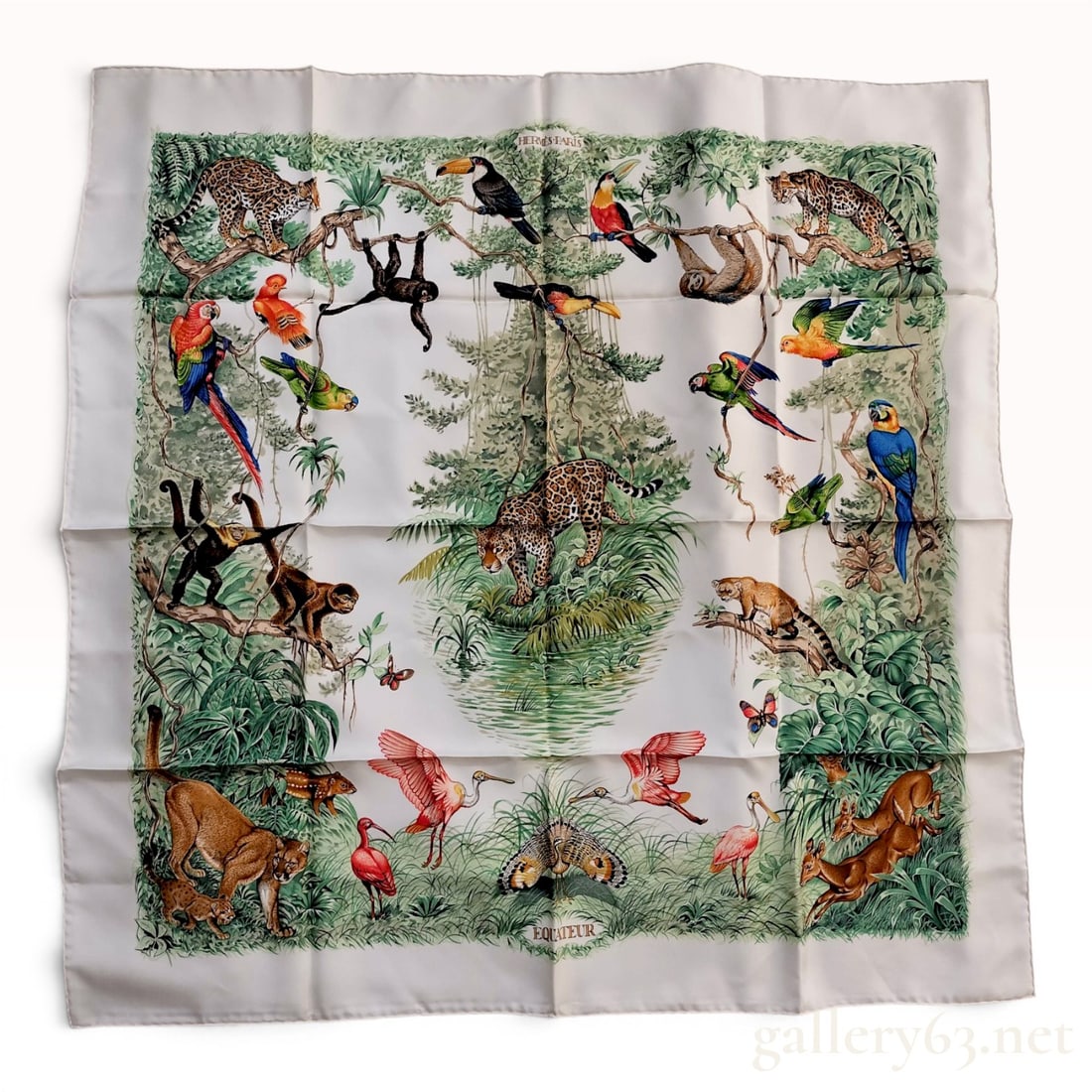 Hermes Equateur Silk Carre 90 Scarf (1 of 10)