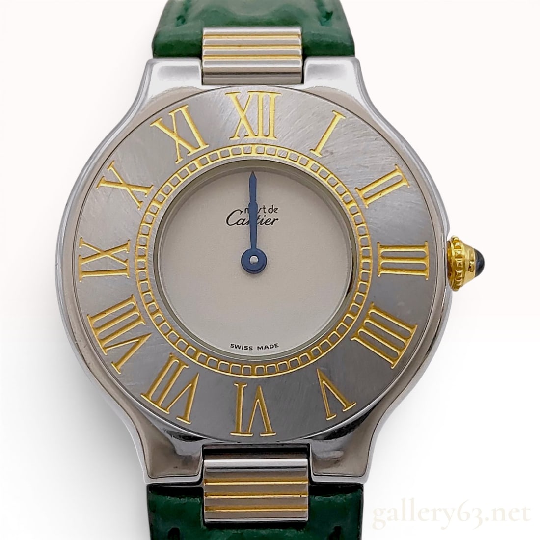 Cartier Must 21 Stainless Steel and Gold Tone Quartz Wristwatch Reference 123 000 P (1 of 9)