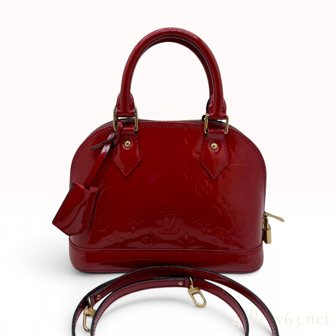Louis Vuitton Monogram Vernis Alma BB Handbag in Red (1 of 10)