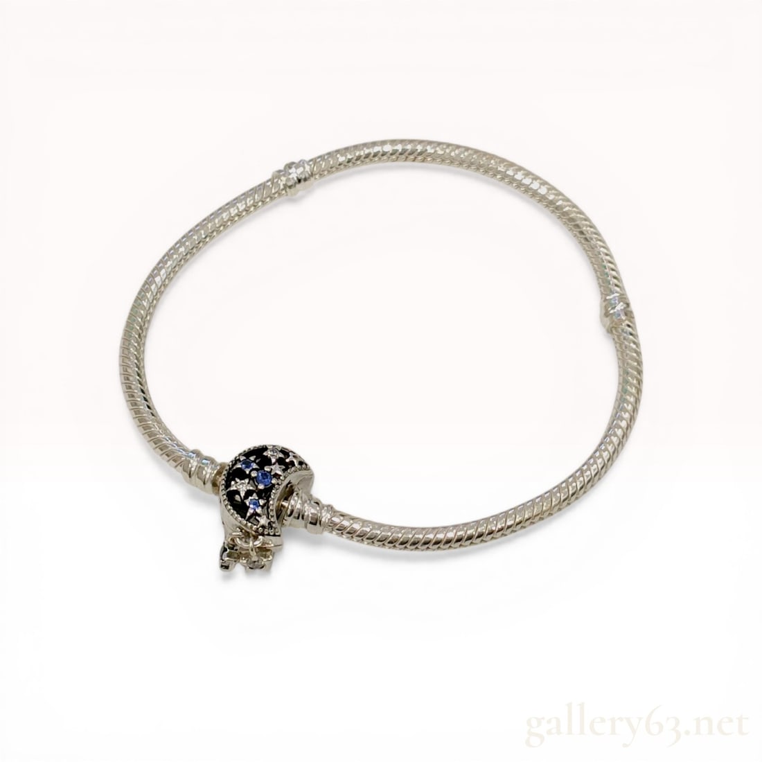 Pandora Moments Sparkling Moon Clasp Snake Chain Bracelet and Dream Big Charm (1 of 5)