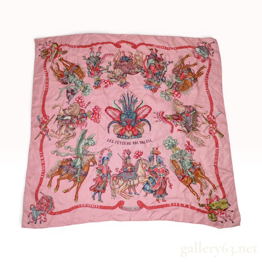 Hermes Les Fetes du Roi Soleil Silk Jacquard Carre 90 Scarf (1 of 10)