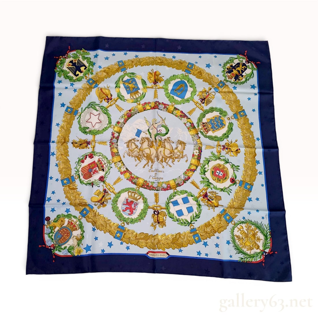 Hermes Emblemes de l'Europe Silk Scarf by Caty Latham with Box (1 of 10)