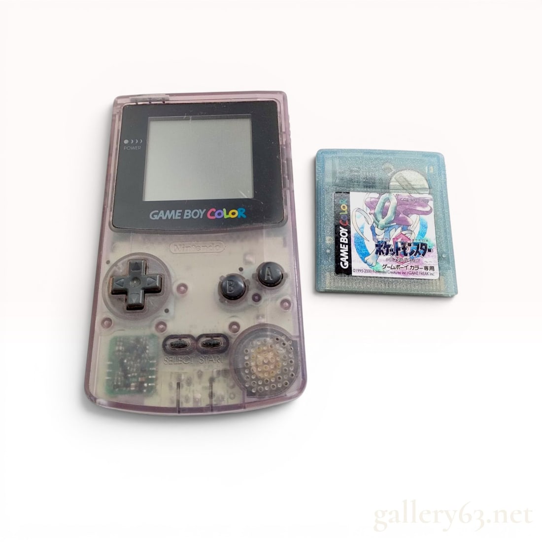 Nintendo Game Boy Color Console CGB-001 Atomic Purple and Japanese Pokemon Crystal Game Cartridge (1 of 10)
