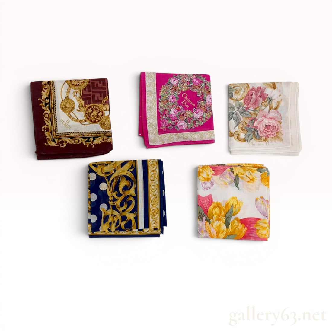 Five Vintage Designer Scarves Fendi and Christian Dior (1 of 10)