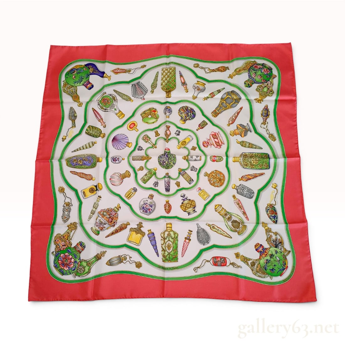 Hermes Qu importe le flacon Silk Carre 90 Scarf with Box (1 of 10)