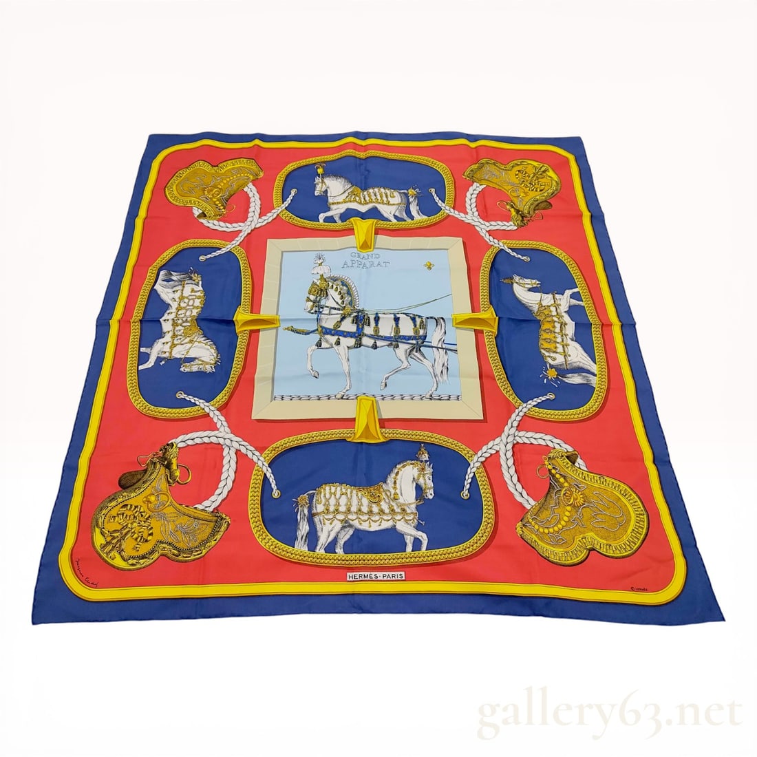 Hermes Grand Apparat Silk Scarf by Jacques Eudel (1 of 10)