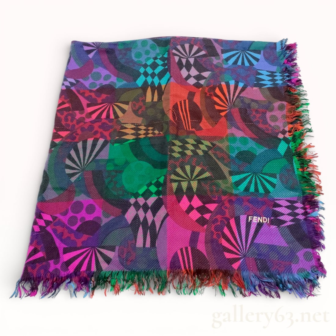 Vintage Fendi Acrylic Logo Scarf (1 of 10)