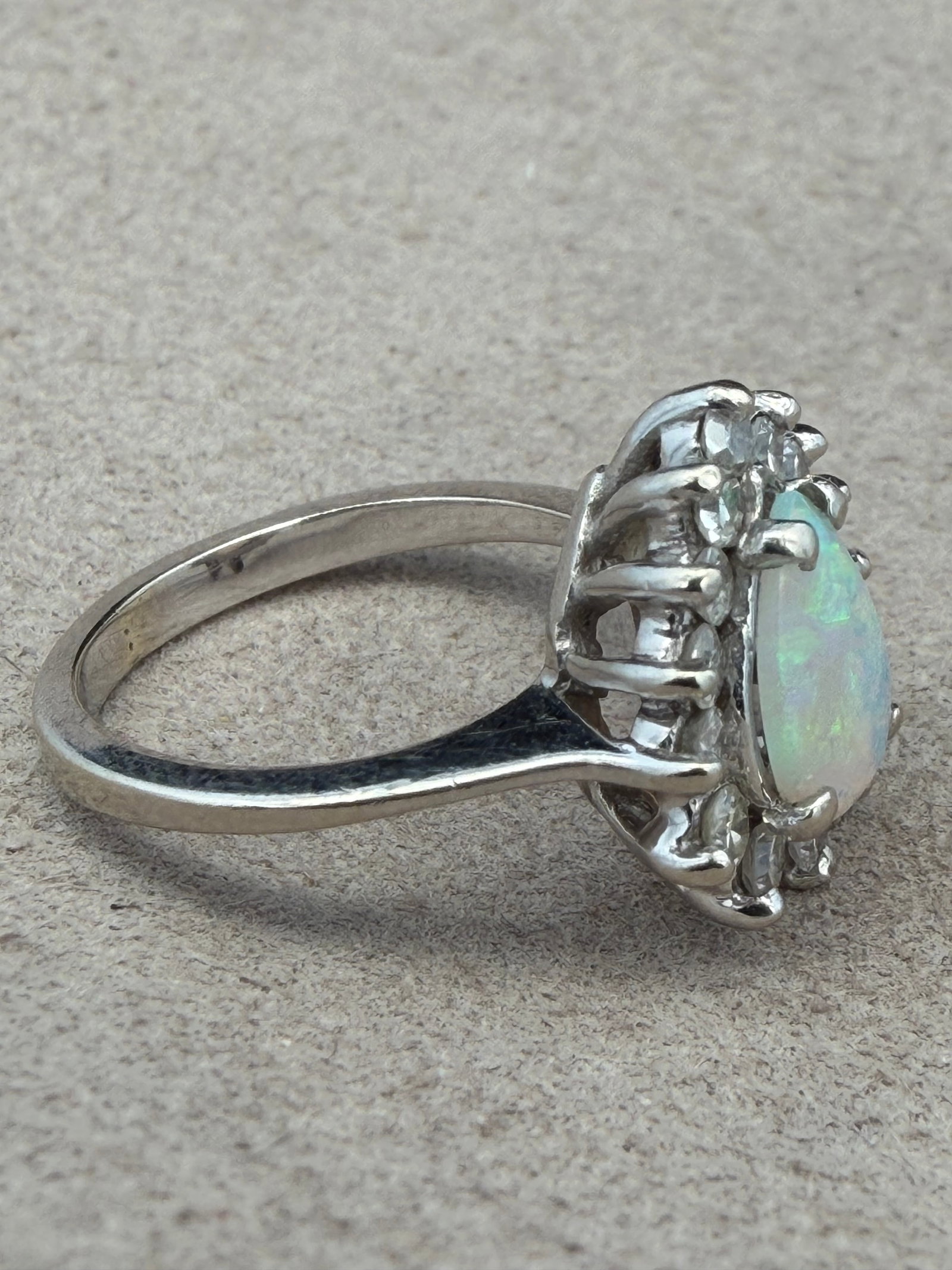 14k Opal Diamond Ring - 2
